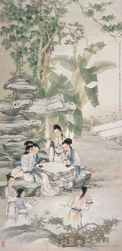 陈东阳 2004年作 观弈图 立轴 129×63cm